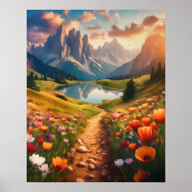 Dolomiten See Vintage Reise