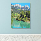 Dolomiten Seeblick Leinwand (Insitu (Holzboden))
