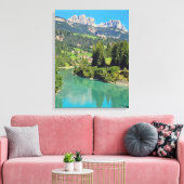 Dolomiten Seeblick Leinwand (Insitu (Wohnzimmer))