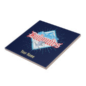 Dolomiten Südtirol Retro Skier Vintager Ski Fliese (Seite)