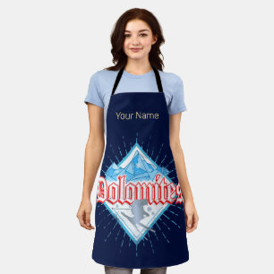 Dolomiten Südtirol Retro Skier Vintager Ski Schürze