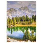 Dolomiten und Atemberaubender See Landschaft Klemmbrett (Rückseite)