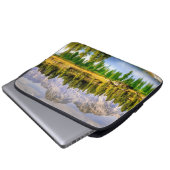 Dolomiten und Atemberaubender See Landschaft Laptopschutzhülle (Vorne Knopf)