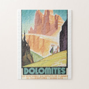 Dolomiten Vintage-Reiseposter Puzzle