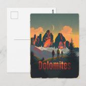 Dolomiten Wandern Postkarte (Vorne/Hinten)