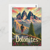 Dolomiten Wandern Postkarte (Vorne/Hinten)