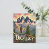 Dolomiten-Wanderung Postkarte (Stehend Vorderseite)