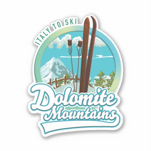 Dolomitengebirge - Italien - Logo Aufkleber (Vorderseite)