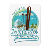 Dolomitengebirge - Italien - Logo Magnet (Vertikal)