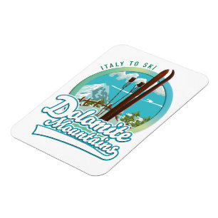 Dolomitengebirge - Italien - Logo Magnet