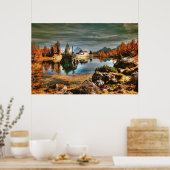 Dolomitengebirge, Kursivum Poster (Küche)