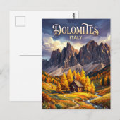 Dolomites Italy Postkarte (Vorne/Hinten)