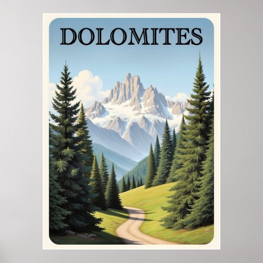 Dolomites Travel Poster (Vorne)