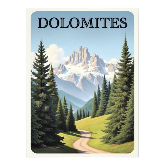 Dolomites Travel Poster (Vorne)