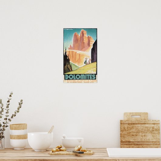 Dolomites Vintage Travel Poster (Küche)