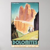 Dolomites Vintage Travel Poster (Vorne)