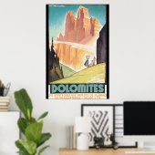 Dolomites Vintage Travel Poster (Heimbüro)
