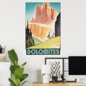 Dolomites Vintage Travel Poster (Heimbüro)