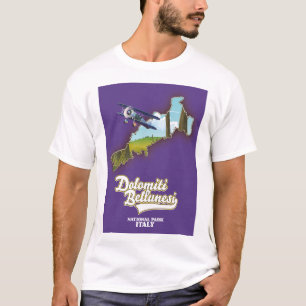 Dolomiti Bellunesi Italien Nationalpark Karte T-Shirt