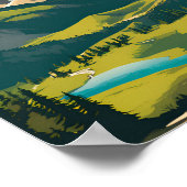 Dolomiti Bellunesi Nationalpark Vintage Poster (Ecke)