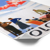 Dolomiti Italien Vintages Skireisepaket Poster (Ecke)