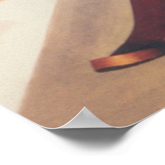 Dolomiti Ski Bunny Vintage Poster (Ecke)