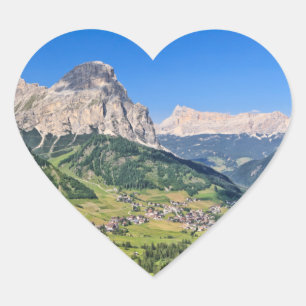 Dolomiti - Val Badia Herz-Aufkleber