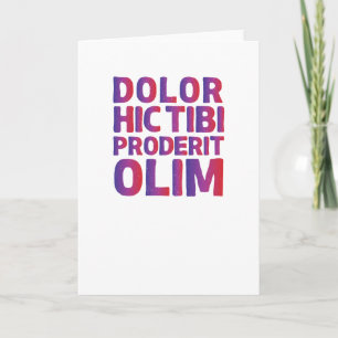 Dolor Hic Tibi Poderit Olim- Ovid quote Karte