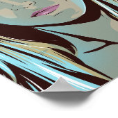 Dolores aus Westworld illustrierter Poster (Ecke)