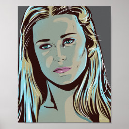 Dolores aus Westworld illustrierter Poster