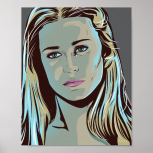 Dolores aus Westworld illustrierter Poster