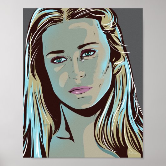 Dolores aus Westworld illustrierter Poster (Vorne)