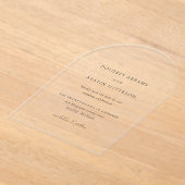 Dolores Classic Elegant Wedding Save the Date Acryleinladungen (Ablage )