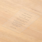 Dolores Classic Elegante Wedding Acryleinladungen (Ablage )