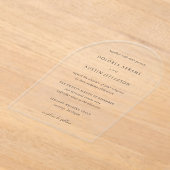 Dolores Classic Elegante Wedding Acryleinladungen (Ablage )