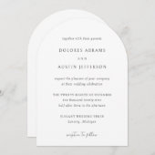 Dolores Classic Elegante Wedding Einladung (Vorne/Hinten)