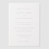 Dolores Classic Elegante Wedding Pergament Einladungen (Vorderseite)