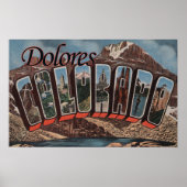 Dolores, Colorado - Große Buchstabenszenen Poster (Vorne)