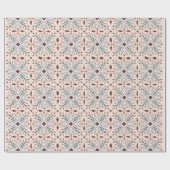 Dolores Tiles FLoral Muster Pink Geschenkpapier (Flach)