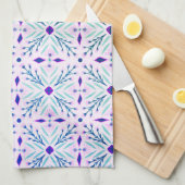Dolores Tiles Muster Lila rosa Minze Geschirrtuch (Viertel Falte)