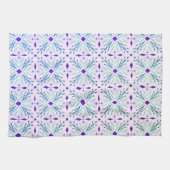 Dolores Tiles Muster Lila rosa Minze Geschirrtuch (Horizontal)