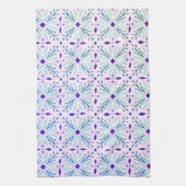 Dolores Tiles Muster Lila rosa Minze Geschirrtuch (Vertikal)