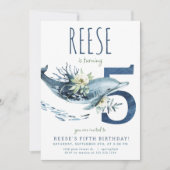 Dolphin 5. Geburtstag Einladung (Vorderseite)