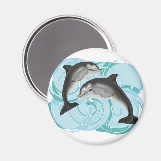 Dolphin-Abbildung Magnet (Vorderseite/Rückseite)