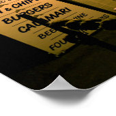 Dolphin-Abfahrt bei Nacht in Santa Cruz Poster (Ecke)