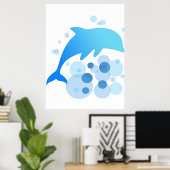 Dolphin-Abstract-Design Poster (Heimbüro)