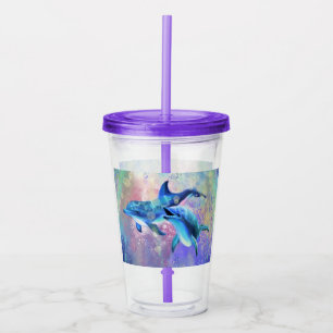 Dolphin Acrylic Tumbler Acryltrinkbecher