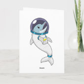 Dolphin als Astronaut in Kostüm Karte (Rückseite)