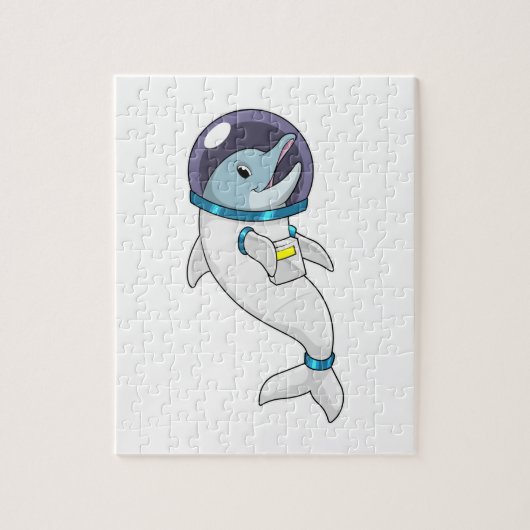 Dolphin als Astronaut in Kostüm Puzzle (Vertikal)