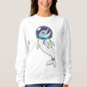 Dolphin als Astronaut in Kostüm Sweatshirt (Vorderseite)
